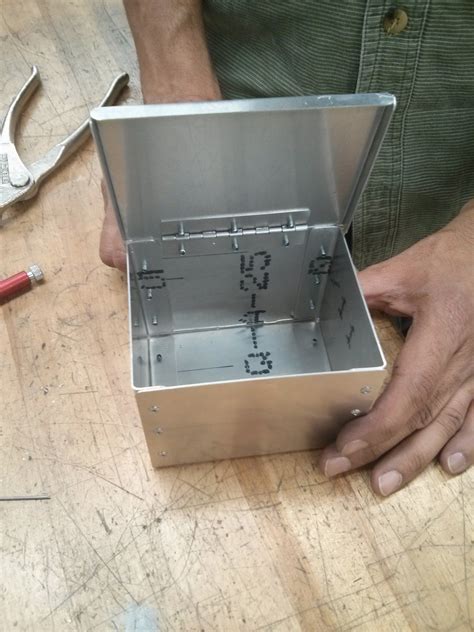 riveted metal box|how to make a metal box.